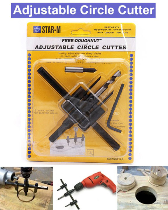 Adjustable Metal Circle Handy Hole Saw Drill Bit Cutter Kit
