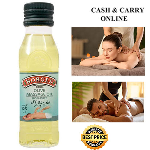 Borges Olive Massage Oil 100% Pure 125 ml, Olive Oil for Massage Borges, Best for Massage All over the Body