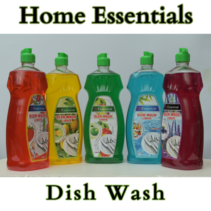 Essentials Eco-Friendly Dish Wash Formula for Ultimate Cleaning and Degreasing, Skin Sensitive Dishwashing Experience 1000ml