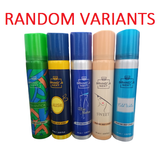Pack of 6 Body Spray for Girls - Small Size 75ml each- Random Variants