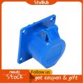 Stylish365 3 Pin Concealed Industrial Outlet PC Brass Blue CEE Socket for Electric Power IP44 EU Plug 220‑250V. 