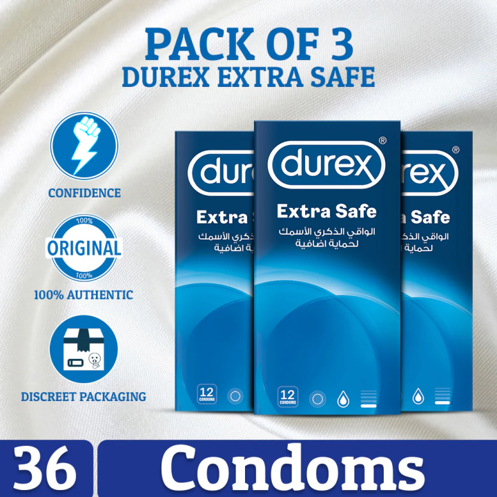 Durex Condoms Extra Safe 12 Pieces - Pack of 3
