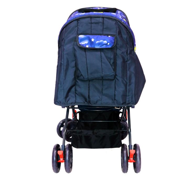 4%20Wheeler%20Baby%20Stroller/Pushchair/Transport/Carriage%20%E2%80%93%20Foldable%20-%203%20Steps%20(Seat)%20Seat%20Adjustable%20-%204%20Chrome%20Wheeler%20-%20Colour:%20Orange%20&%20Cream%20-%20Image%204