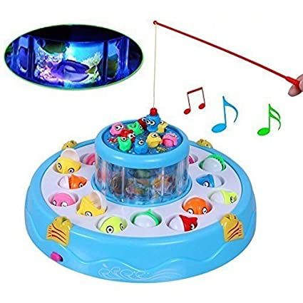 Kids Favorite Fishing Game- GOGO Fishing Toy with 26 fish and Music and Light  Best Birthday Gift