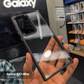Galaxy S23 Ultra Clear Case with Black Border. 