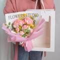 Crochet Flower Bouquet Handmade Knitted Flowers Artificial Flowers Already Made for Valentine's Day Festival Thanksgiving Girlfriend Desktop. 