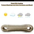 20m Washing Line Rope Steel Core Laundry Clothes Lines Thick Strong Plastic PVC Cover Garden Indoor Outdoor Travel. 