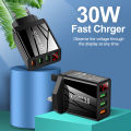 Loebay 3A LE isplay Qui Charger For 13 12 Xiaomi Samsung iad Etc.E S lug Fast Charger 3 Wall Adapter. 