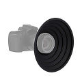 Lens Anti-Reflection Cover Long Lifespan Easy to Install Rubber Camera Lens Threaded Hood. 