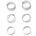 6 Pcs Set of Golden Rings for Girls Silver set of 6 Rings for Girl Friend 6 Pcs Black Rings Proposal Gift for Women. 
