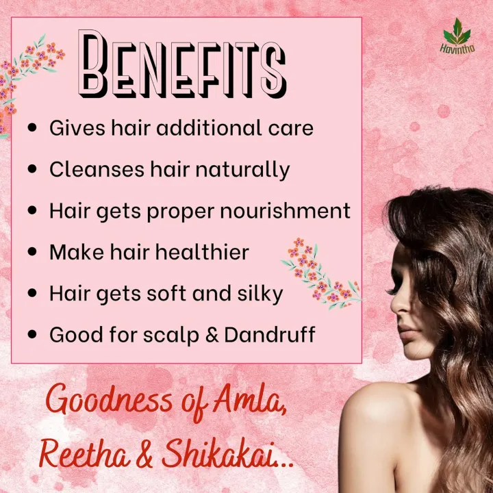 Havintha%20Natural%20Hair%20Shampoo%20With%20Herbal%20Amla%20Reetha%20Shikakai%20Powder%20For%20Men%20&%20Women,%20Totally%20Organic%20%7C%20Reduce%20Hair%20Fall,%20Dandruff%20Control%20%7C%20Hair%20Growth%20-%20227gm%20-%20Image%204