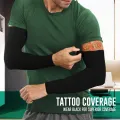 2 Pairs of Arm Sleeves For Men and Women in Black Free Size Fits Thin Legs and Arms. 