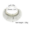 Women's Big African Necklace Indian Style Bending Alloy Big Thorn Statement Collar Choker Silver Color. 