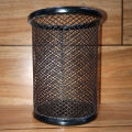 Metal Mesh Pen Container Round / Metal Mesh Pen Container / Pen Pencil Holder Organizer / Cosmetic Round Pen Stand Holders / Stationery Container Desk Organizer / Metal Round Container Art # SS-MRC01 (6 pcs). 