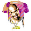 Hip Hop Singer Tupac Amaru Shakur Men 3D Graphic T Shirts Summer Casual Figure Printed T-shirt Pullover Short Sleeve Women Tee. 