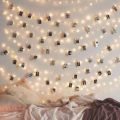 LED Photo Clip String Fairy Lights Battery Operated 3M 20 Wooden Clips - Photos Hanging Fairy Lights for Room Decoration. 