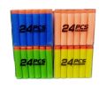 Nerf Blasters Darts Soft Dart Stick-On Foam Nerf Refill Darts NerfBullet NerfGun Nerf Canon Darts - 24 Pieces - Multicolor. 
