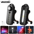 LED Red Blue Shoulder Police Light with Clip USB Charging Flashing Warning Safety Flashlight Torch Bicycle Warn Light Work Lamp. 