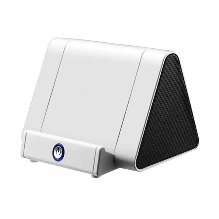 Wireless Induction Speaker Portable Triangle Super Bass Phone Holder Loudspeaker