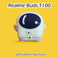 Original For Realme Buds T100 cartoon Silicone Earphone Case Cover Shock resistant NO.1. 