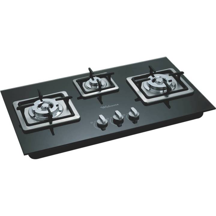 Welcome 3 Burner Glass Hob 34" Inches Fotile Model - Black