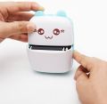 Rechargeable With 1 Paper Roll Thermal Printer Cute Office Mini Portable Photo Label Students Wireless Bluetooth Pocket Pictures Printer Bluetooth Mobile Photo Portable Thermal Printer Record Sticker Label Printer Note random color will be deliver. 