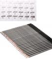 24Pcs Worison Sketching Pencil Set Includes 9H, 8H, 7H, 6H, 5H, 4H, 3H, 2H, H, F, HB, B, 2B, 3B, 4B, 5B, 6B, 7B, 8B, 9B, 10B, 11B, 12B, 14B Professional Sketch Art Pencils Drawing Sketches Pencils. 