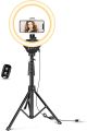Ring Light With Mobile Holder With 62" Tripod Stand in Three Different Mode Light Aureday Amazon Brand. 