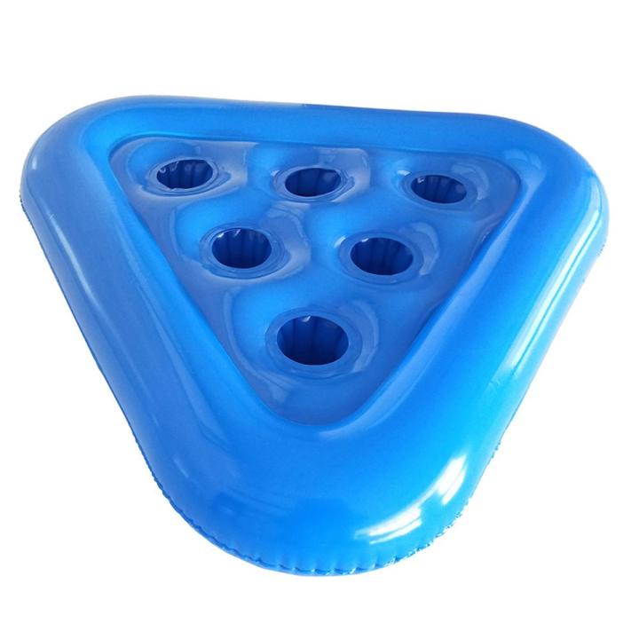 Inflatable Triangular Table PVC Floating Inflatable Triangle Drinks Cup Holder Swimming Pool Floats ...