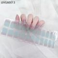 Gel Nail Stickers Curing UV Lamp Full High Quality Semi-Cured Gel Nail Strips Adhesive Long Lasting Nail Art Decoration Tips. 
