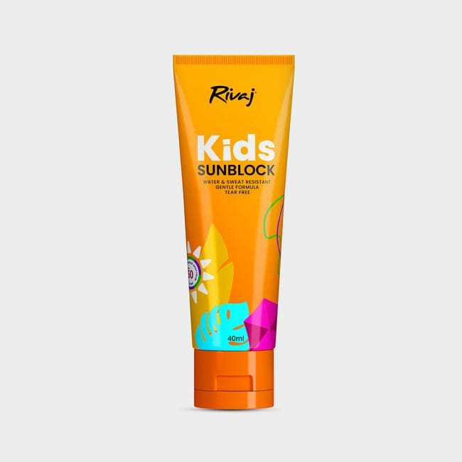 Ravej Kids SUNBLOCK WATER & SWEAT RESISTANI GENTLE FORMULA TZAR FREE SPF 50