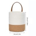 Jute Woven Cotton Flower Basket Wall Hanging Pot Planter Home Storage Basket For Kitchen Tableware Bathroom Sundries Organizer. 