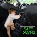 3-Layer Car Mesh Organizer, Stretchable Seat Back Net Bag, Barrier of Backseat Pet Kids, Cargo Tissue Purse Holder, Driver Storage Netting Pouch. 