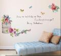 JM7316 Tree Branch Flower Floral Wall Sticker Decals Home Decor TV background Living Room Bedroom Mural poster. 