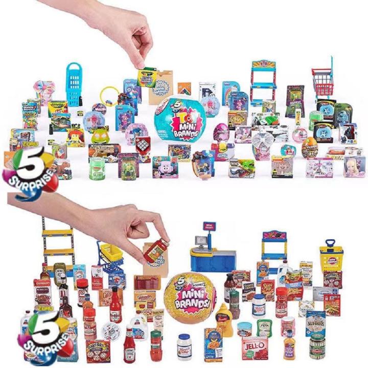 5 Surprise Toy Mini Brands Capsule By Ball Blue Blind Box Collectible Toy Anime Figure Toy Birthday Surprise Kids Gift