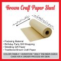 brown paper packing sheet / brown roll / packing paper / wrapping materials. 