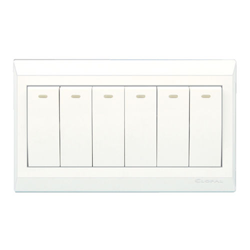 Clopal Pure White Series 6-Gang Switch Superior Quality | Daraz.pk