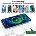 W30 Magnetic Wireless Charger, 15W Max Fast Charging Pad Compatible with MagSafe Charger for iPhone 14/14 Pro/14 Plus/14 Pro Max, iPhone 13/13 Pro/13 Pro Max/13 Mini/12/11/X/8, AirPods Pro 2, White. 