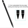 Active Stylus Pen for Android, iOS, iPad/iPad 2/New iPad 3/iPad4/iPad Pro/iPad Mini/iPad Mini 2/3/4 and Most Tablets, Rechargeable Digital Stylus Pen Fine Tip 1.5mm (Black). 