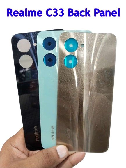 Realme C33 Back Battery Cover Rear Door Housing Case For Realme C33 Back Battery Glass Cover Replacement