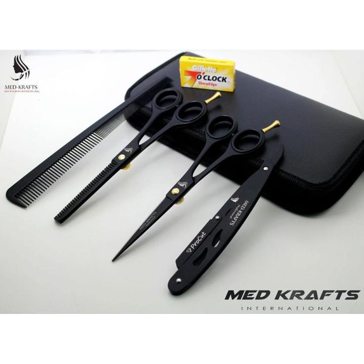 INNOVATIVEPRODS  Barber Scissor Beauty Parlor, Hair Cutting, Dressing Professional Barber Razor & Super Cut Scissors