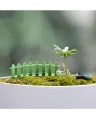 3pcs Wood Fence Miniature Mini Fairy Garden Dollhouse Plant Decor. 