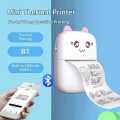 Portable Mini Printer with 2 x Thermal Paper Roll Inkless Bluetooth Portable Photo Printing - Android IOS Fit for Photo Picture Office Receipt Label Note QR Code Adhesive Label Thermal Papers - Mini Printer for mobile Photo, Printer Small Mini pocket size. 