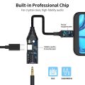 USB C to 3.5mm Audio Adapter, Sniòkco 2 in 1 USB C Headphone Adapter with PD 30W Fast Charging for Stereo, Earphones, Hi-Fi DAC Chip, Compatible with Sám,Sùng S21 S20, Note 20 G,oogle P,ixel 5/4/3XL. 
