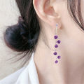 Lightweight Rose Petal Drop Earrings Trendy Sparkling Handcrafted Tassel Dangle Earrings Long Women's Fashion Jewelry for Evening Events Formal Occasions Bridesmaids Festivals Gift for Her. 