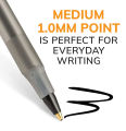 BIC Round Stic Xtra Life Ballpoint Pens, Medium Point, 1.0 mm, Black Ink, Pack of 4, Flexible Round Barrel For Writing Comfort USA's #1 Brand. 