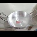 6.8 Inch (12.72 cm) Silver Karahi (Almonium) ( Metal polish) cooking Kitchen ware (Pot) (Pateli). 