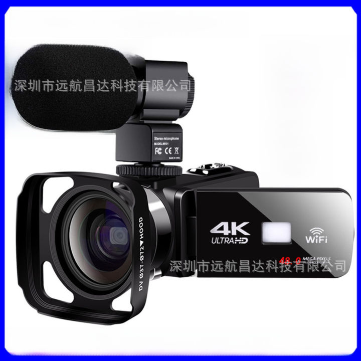 4K HD Digital Camera   Handheld DV  Infrared Photosensitive Support Night Mode   Belt 3 Inch Touch Screen