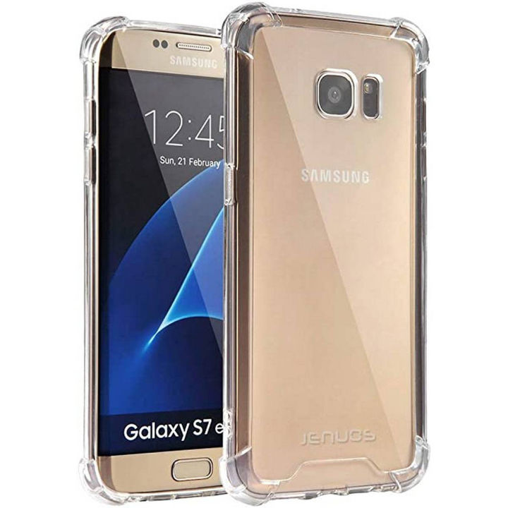 Anti Shock - Samsung Galaxy S7 Edge Back Cover Transparent Extra Bumper Soft Crystal Clear Case Cover For Samsung Galaxy S7 Edge