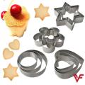 12 Pcs Set Stainless Steel Cookie Cutter Biscuit DIY Mold Star Heart Round Flower Shape cookies Mould Baking Tools. 